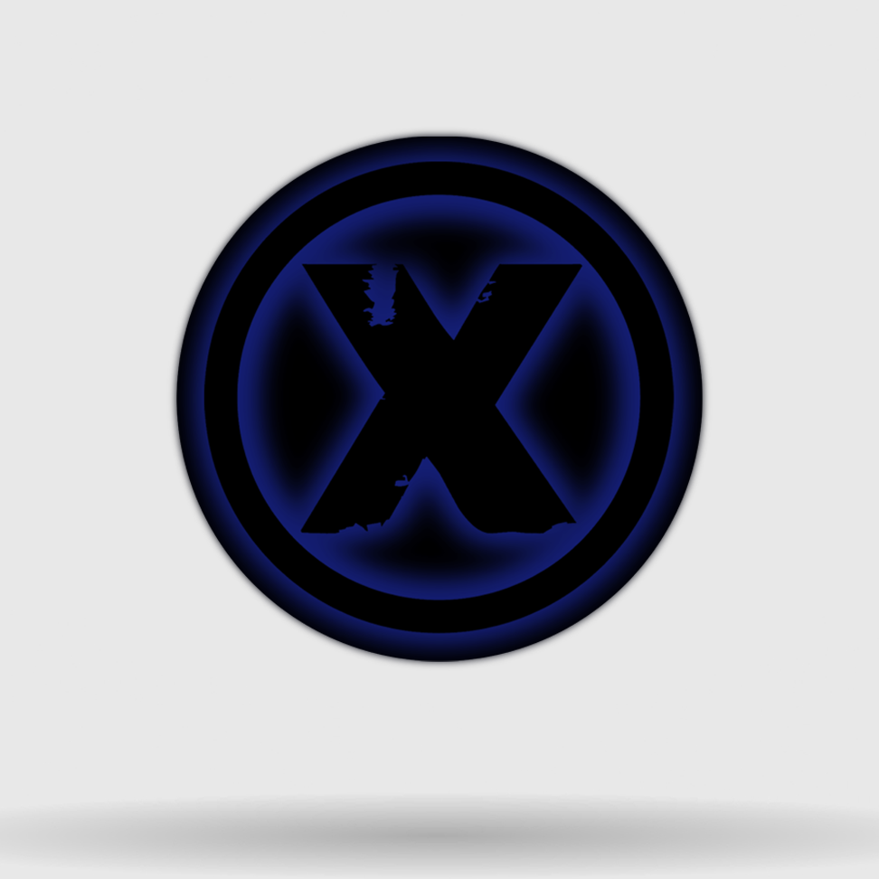 ⓧ Blue Glow Sticker